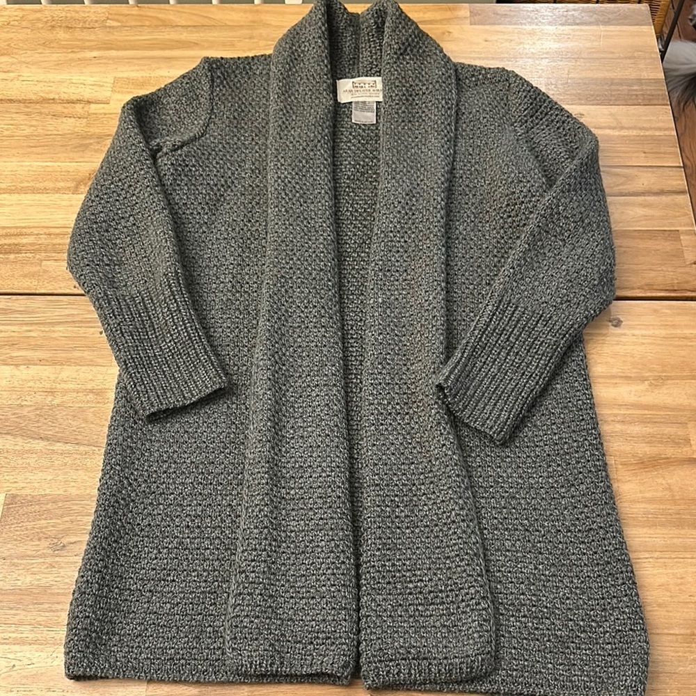 ARAN SWEATER MARKET WOOL CARDIGAN - Picture 4 of 7